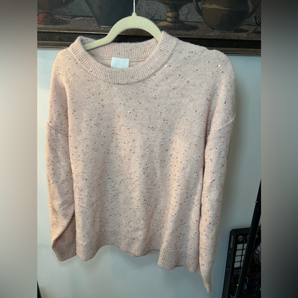 Light pink sequin sweater